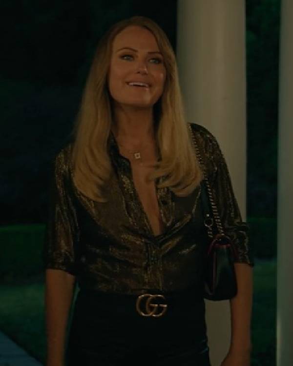 The Hunting Wives Malin Akerman Silk Blouse