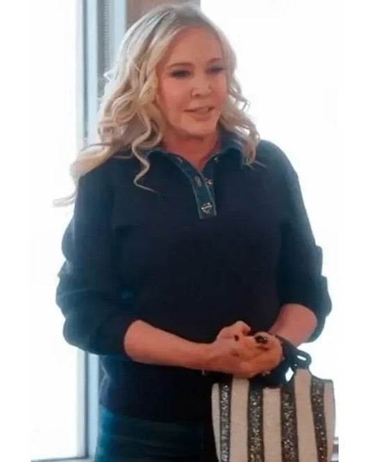 The Real Housewives of Orange County Shannon Beador Denim Trim Sweater
