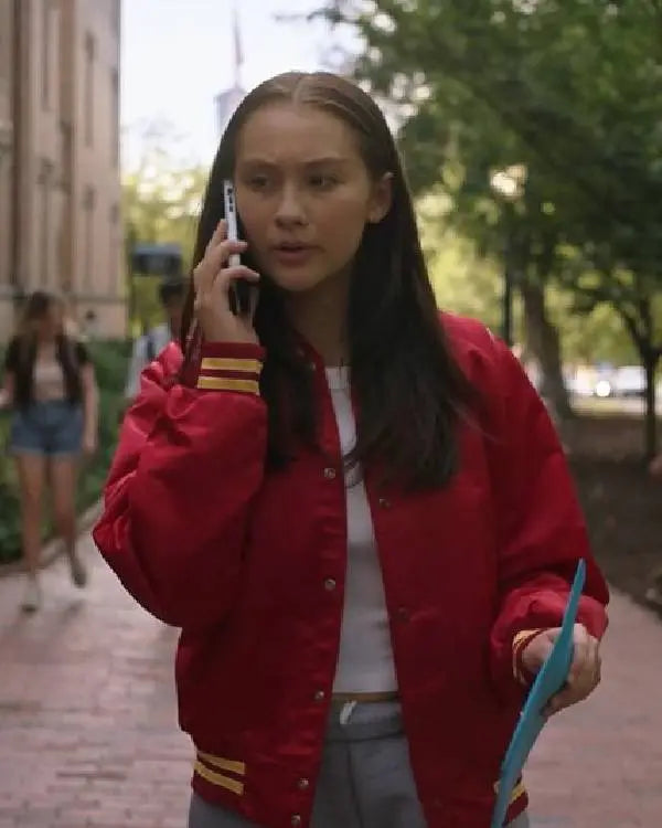 The Summer I Turned Pretty Lola Tung Red Letterman Jacket