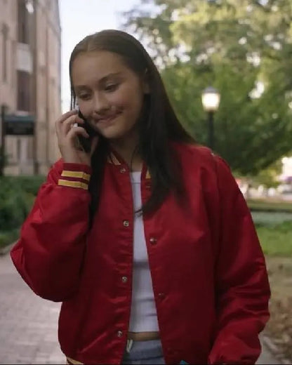 The Summer I Turned Pretty Lola Tung Red Letterman Jacket