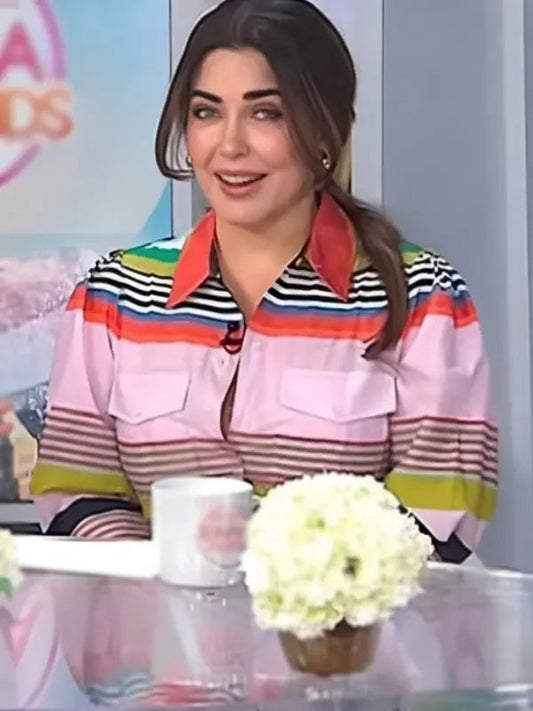 The Today Show 2025 Bobbie Thomas Striped Shirt Dress