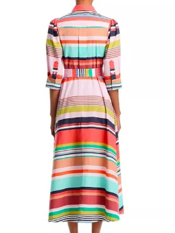The Today Show 2025 Bobbie Thomas Striped Shirt Dress