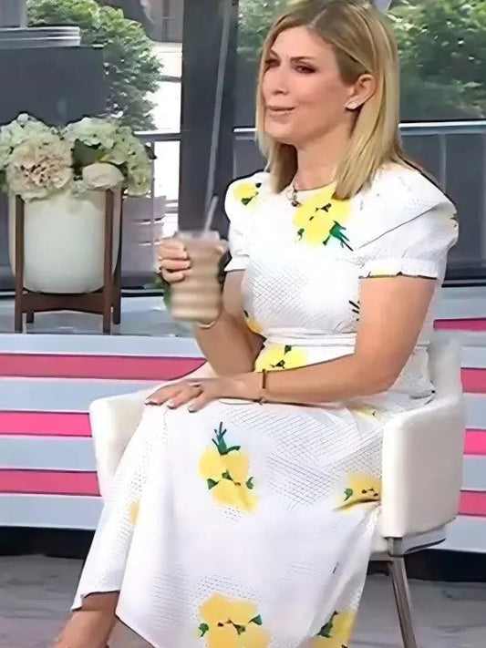 The Today Show 2025 Jill Martin Floral Polka Dot Dress