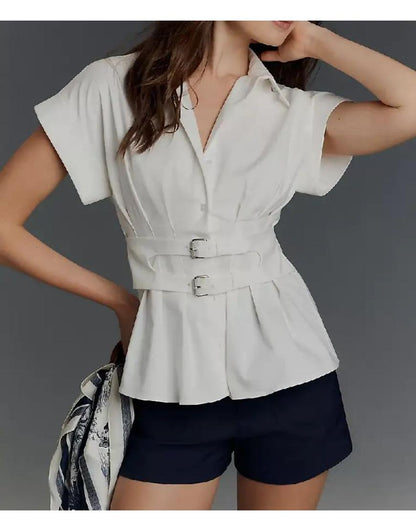 The Today Show 2025 Savannah Sellers Double Buckle Shirt