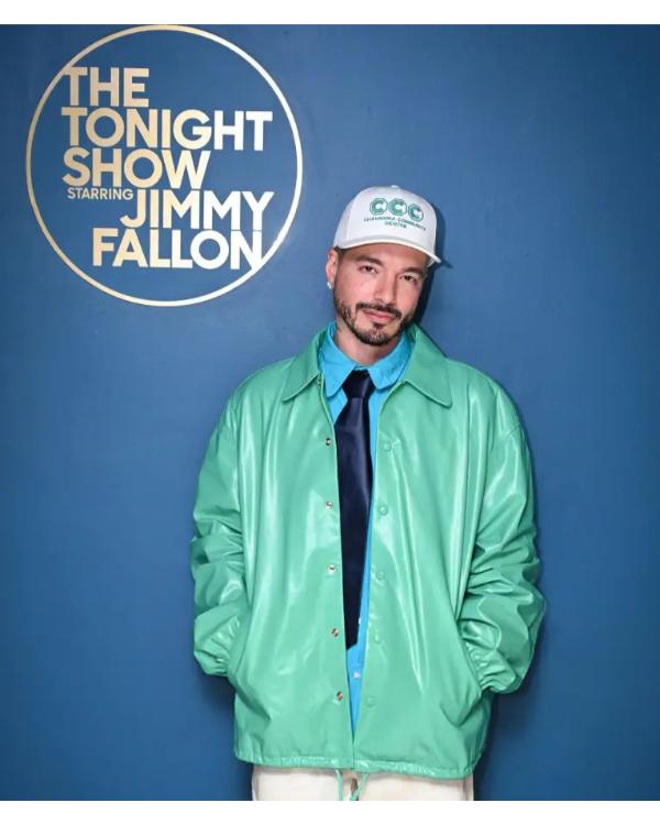 The Tonight Show Starring Jimmy Fallon J Balvin Turquoise Jacket