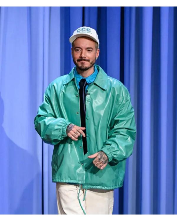 The Tonight Show Starring Jimmy Fallon J Balvin Turquoise Jacket