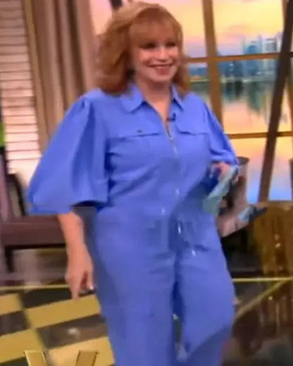 The View 2025 Joy Behar Blue Puff Sleeve Jacket