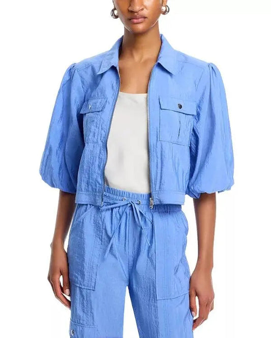 The View 2025 Joy Behar Blue Puff Sleeve Jacket