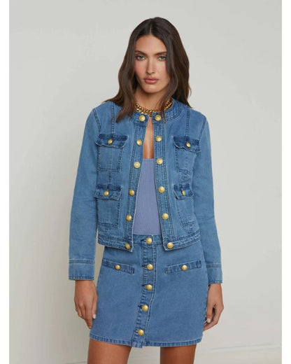 The View 2025 Joy Behar Collarless Denim Jacket