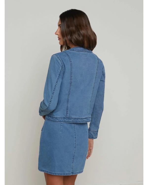 The View 2025 Joy Behar Collarless Denim Jacket