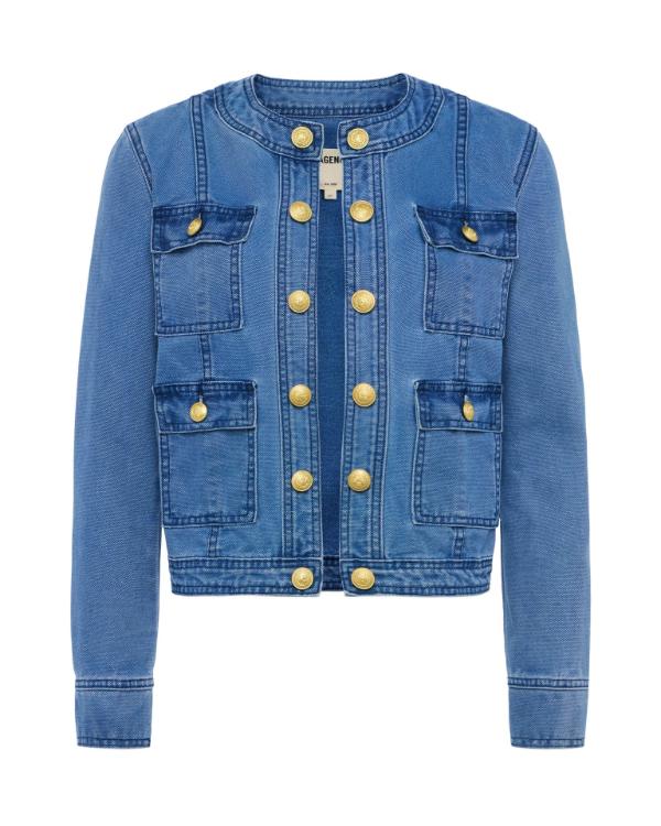 The View 2025 Joy Behar Collarless Denim Jacket