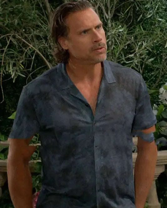 The Young And The Restless Joshua Morrow Blue Camp Shirt