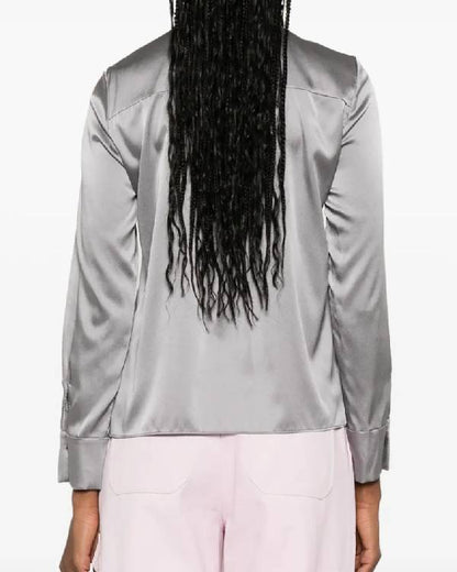 The Young and the Restless Victoria Newman Grey Shirt With Neck Tie
