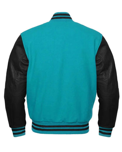 Tiffany Blue And Black Varsity Jacket