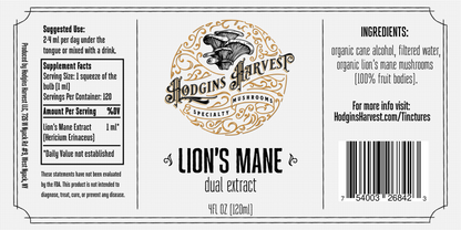 Lion's Mane Dual Extract Tincture