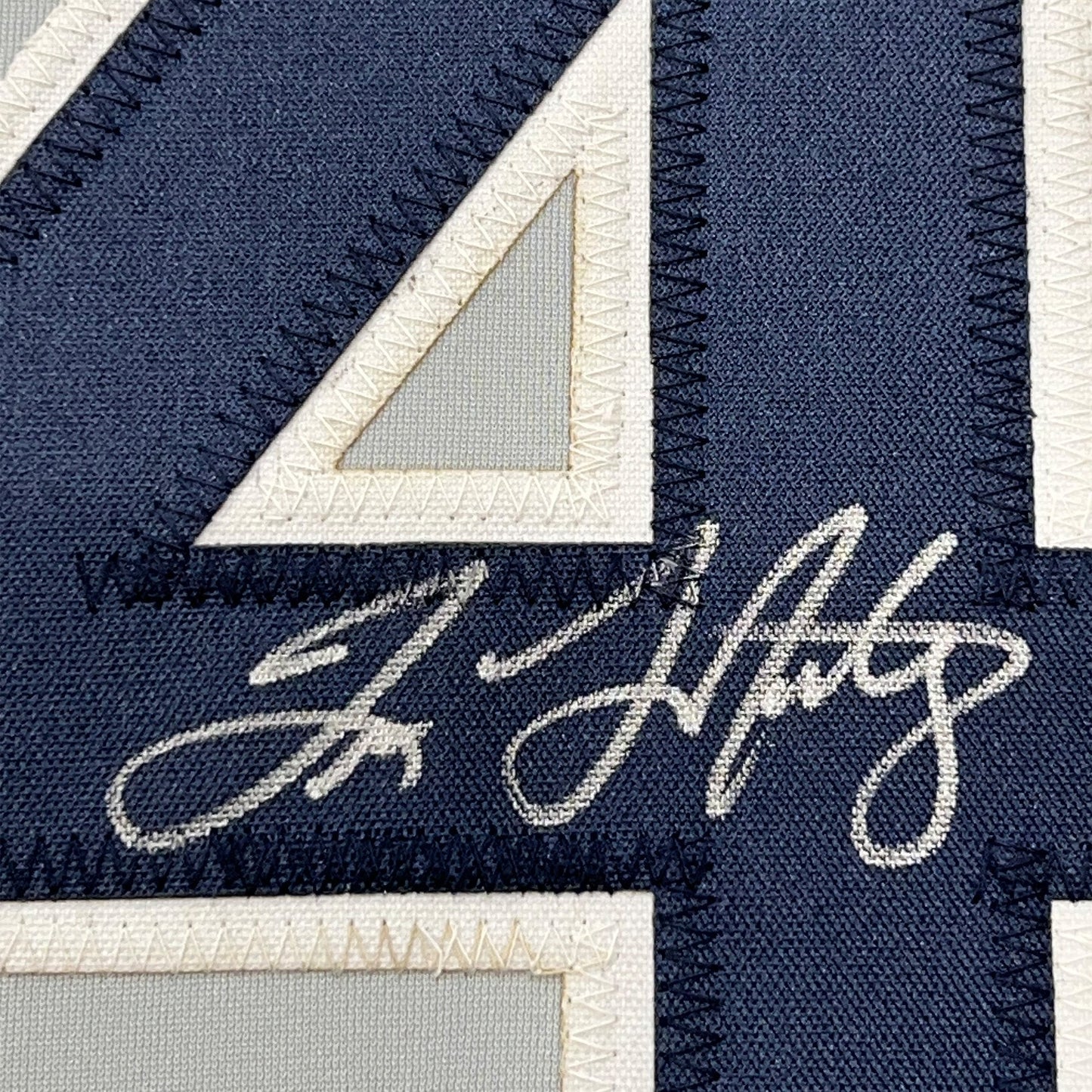 Framed Autographed/Signed Tino Martinez 35x39 New York Grey Baseball Jersey PSA/DNA COA