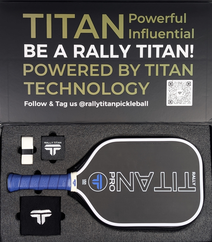 Titan Pro 16MM | Thermoformed Unibody Construction | Foam Injected Walls | T700 Titan Carbon Friction Surface | White with Blue Accents