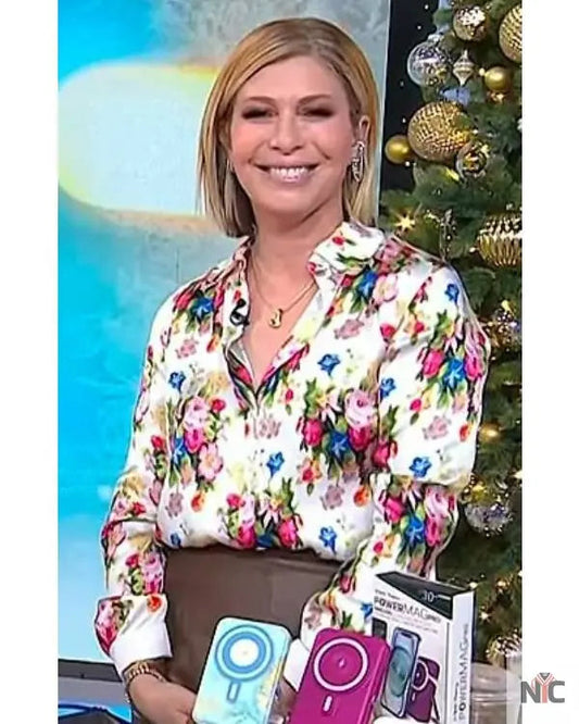 Today Jill Martin Floral Shirt