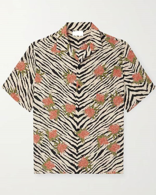 Today Show Jason Momoa Floral Zebra Print Shirt