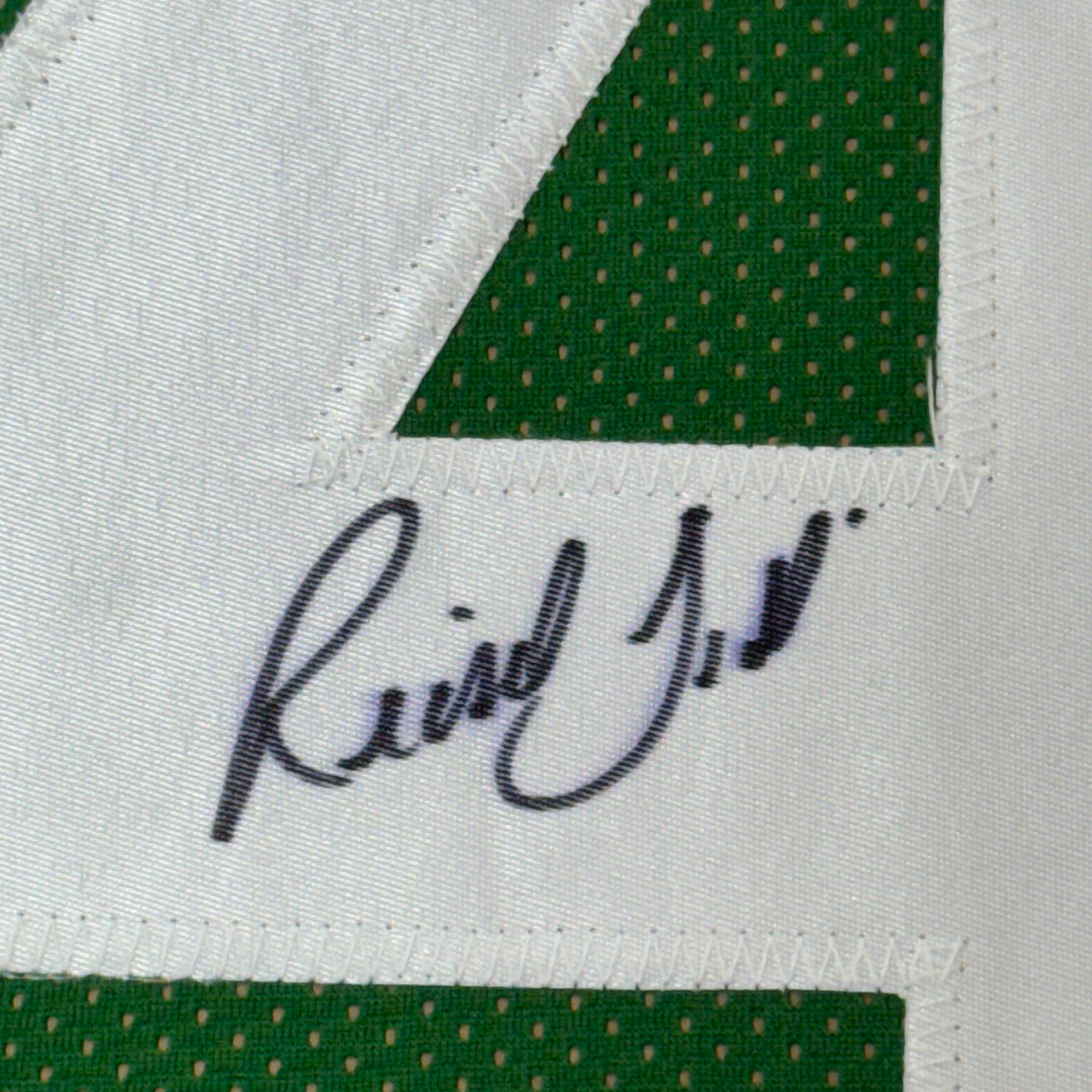 Framed Autographed/Signed Richard Todd 35x39 New York Green Football Jersey JSA COA