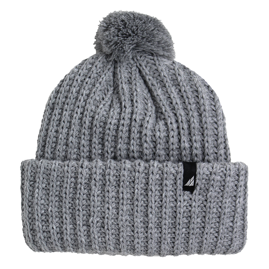 Toddler Acrylic Ribbed Cuff with Matching Pom Hat