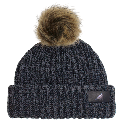 Toddler Acrylic Ribbed Cuff with Pom Hat