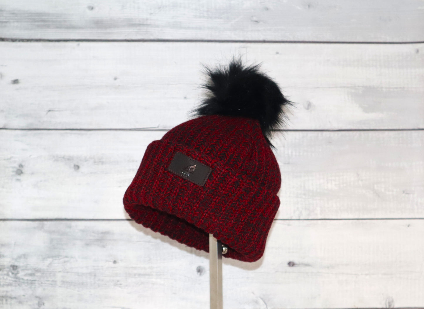 Toddler Acrylic Ribbed Cuff with Pom Hat