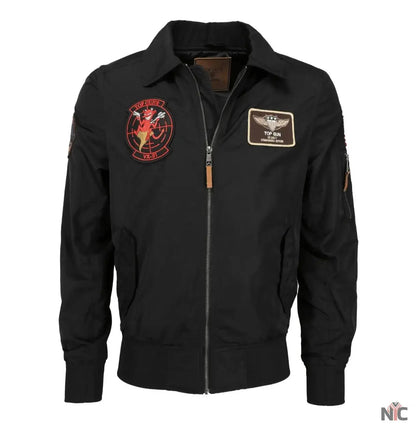 Top Gun Flight Black Jacket