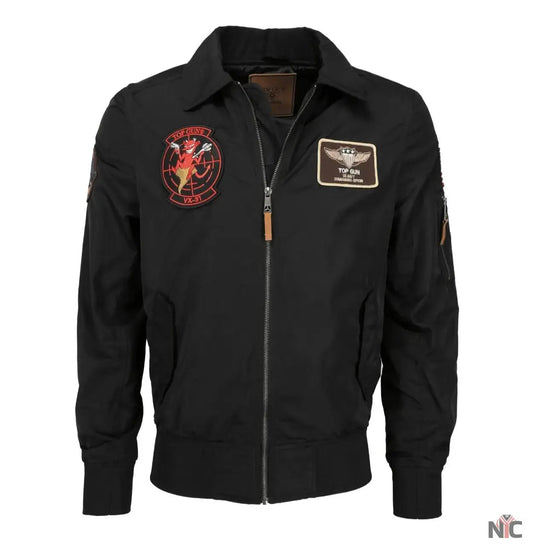 Top Gun Flight Black Jacket