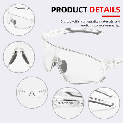 ROCKBROS Photochromic Sunglasses Thicken PC Lenses With UV400 Protection Coating