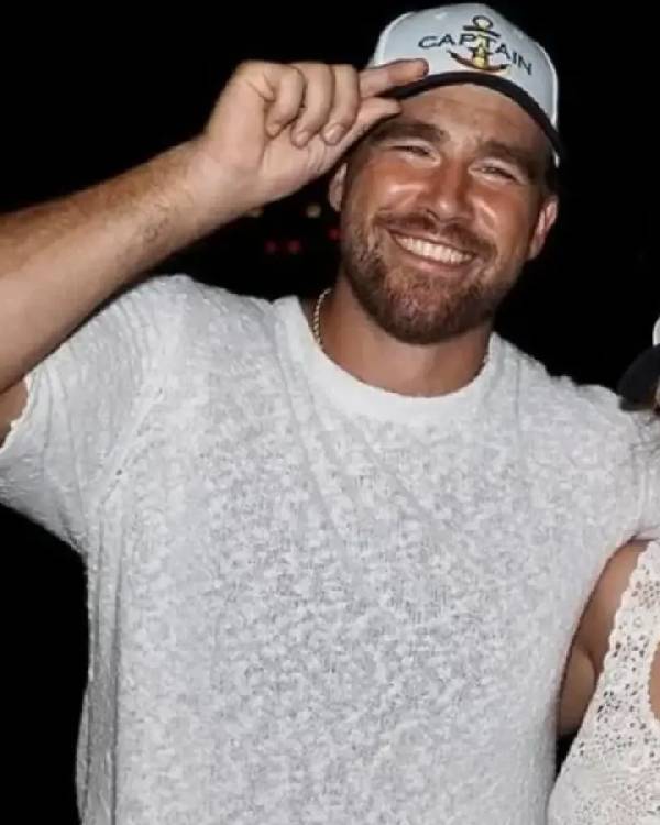 Travis Kelce White Knitted Shirt