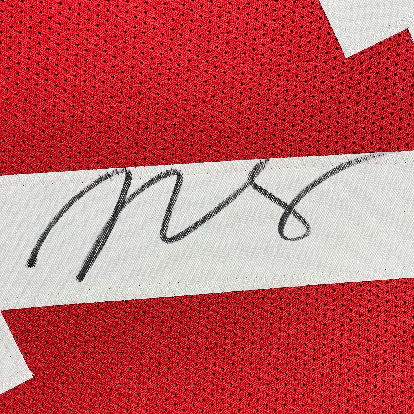 Framed Autographed/Signed Trent Williams 35x39 San Francisco Red Football Jersey Beckett BAS COA