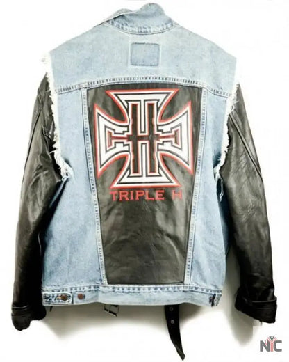 Triple H Denim Leather Jacket