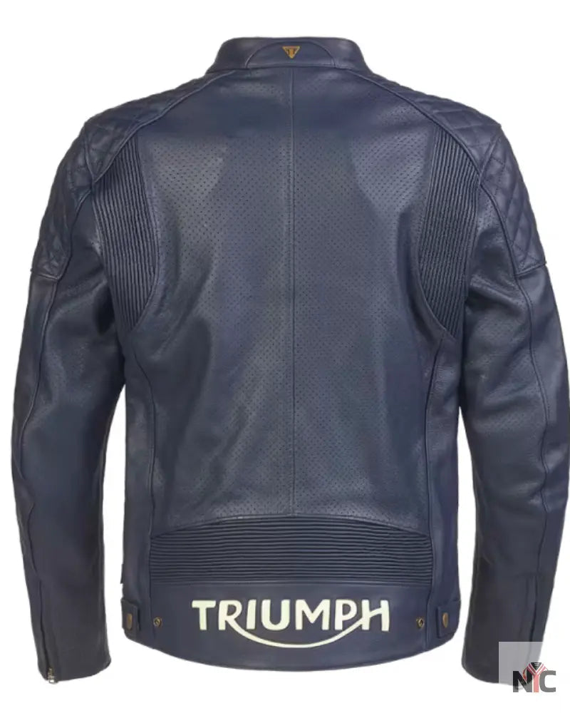 Triumph Men’s Blue Motorcycle Braddan Air Race Jacket