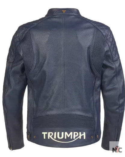 Triumph Men’s Blue Motorcycle Braddan Air Race Jacket
