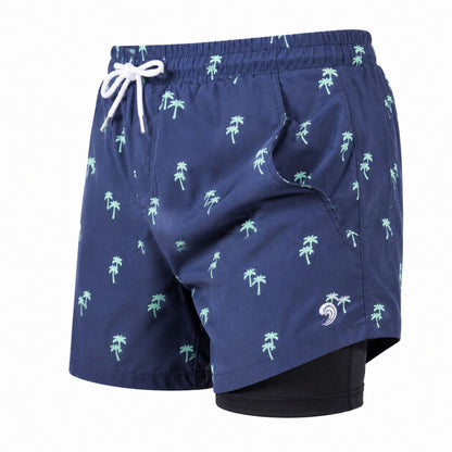 Tropical Trees - Waterproof Swim Shorts With A Waterproof Pocket