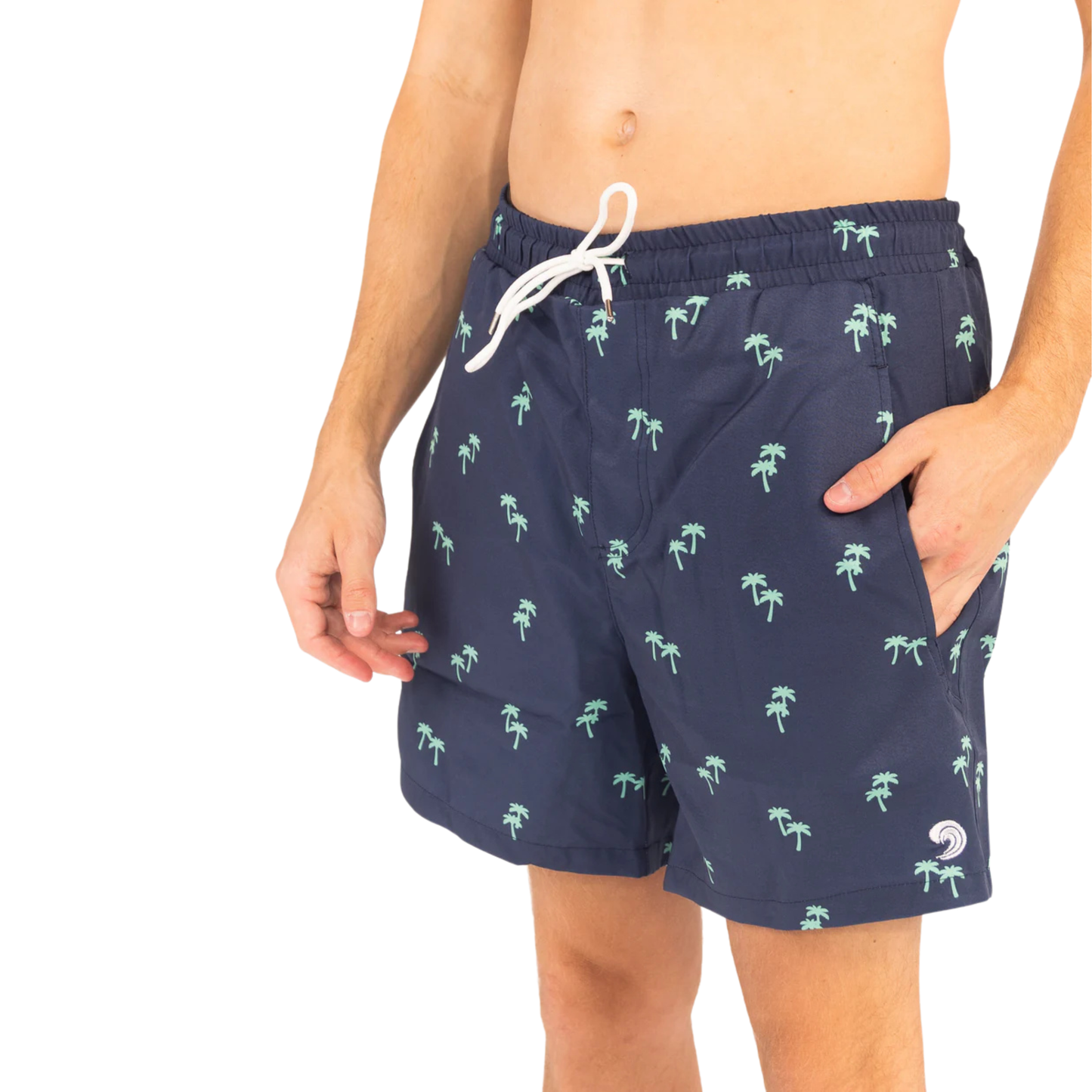 Tropical Trees - Waterproof Swim Shorts With A Waterproof Pocket - Triathlete Store