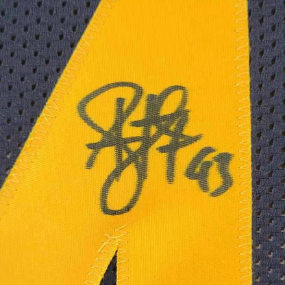 Framed Autographed/Signed Troy Polamalu 35x39 Pittsburgh Color Rush Football Jersey Beckett BAS COA