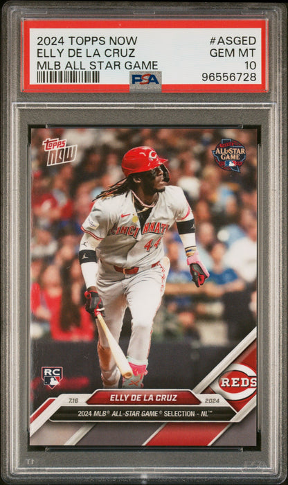 Graded 2024 Topps Now Elly De La Cruz #ASGED MLB All Star Game Rookie RC Baseball Card PSA 10 Gem Mint