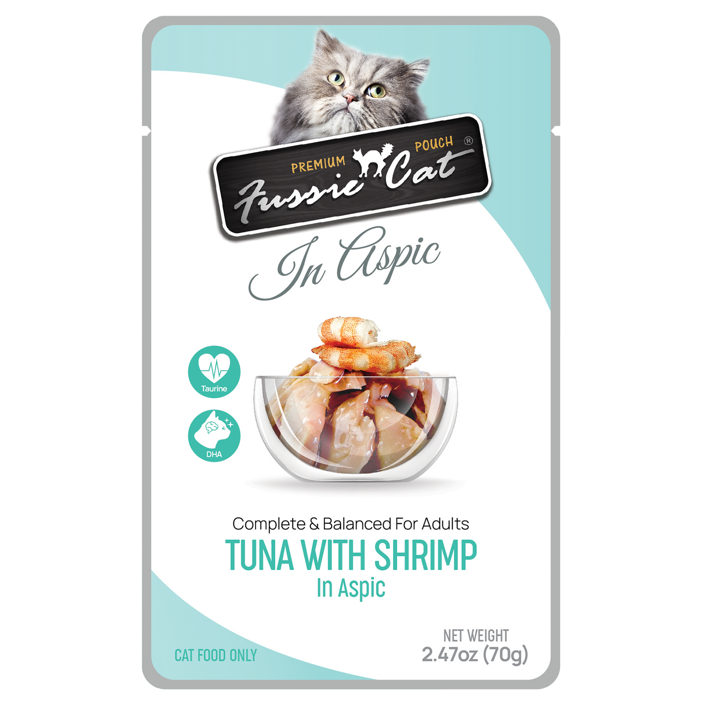 Fussie Cat Pouch - Tuna with Shrimp in Aspic (2.47oz)