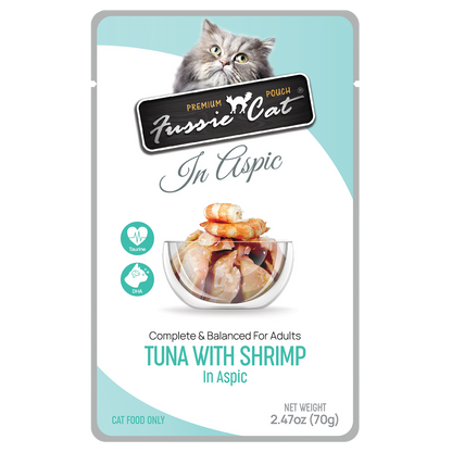 Fussie Cat Pouch - Tuna with Shrimp in Aspic (2.47oz)