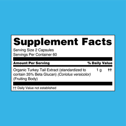 Turkey Tail Mushroom Extract Capsules
