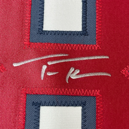 Framed Autographed/Signed Trea Turner 35x39 United States USA White World Baseball Classic WBC Jersey Beckett BAS COA