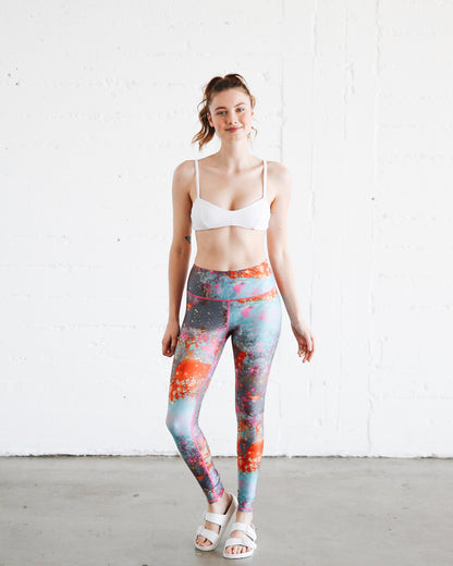 Women's Swim Leggings  - Koi Pond