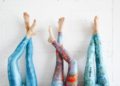 Women's Swim Leggings  - Koi Pond