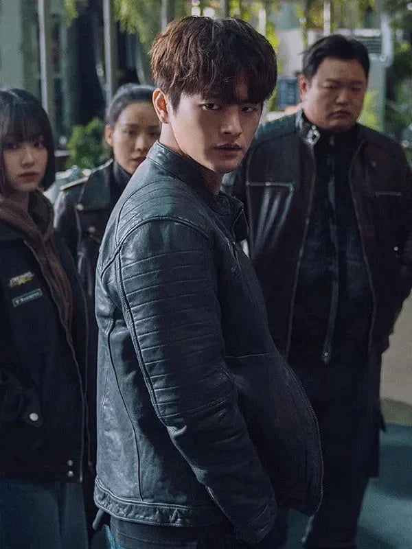 Twelve Won Seung Black Leather Jacket