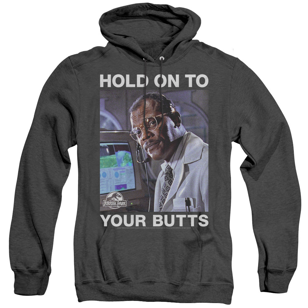 Jurassic Park Hold Onto Mens Heather Hoodie Black Officially Licensed