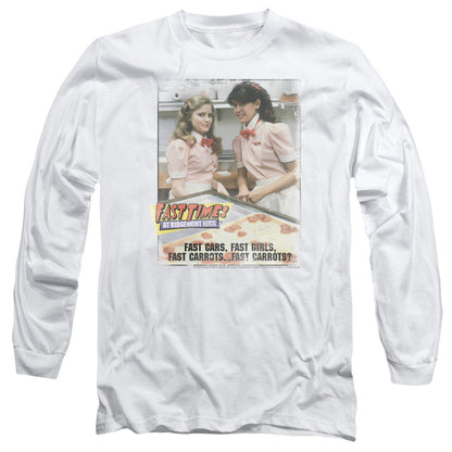 Fast Times Ridgemont High Fast Carrots Mens Long Sleeve Shirt White White Officially Licensed
