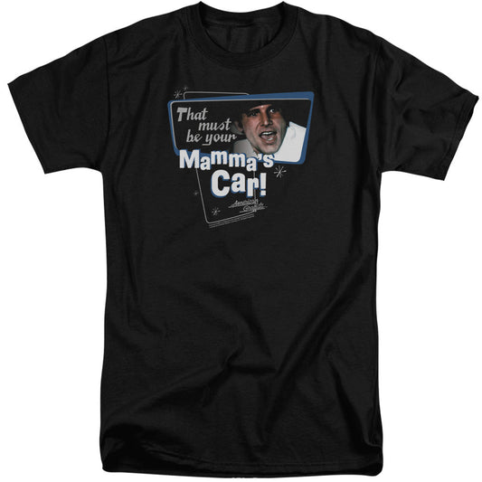 American Grafitti Mammas Car Mens Tall T Shirt Black Black Officially Licensed