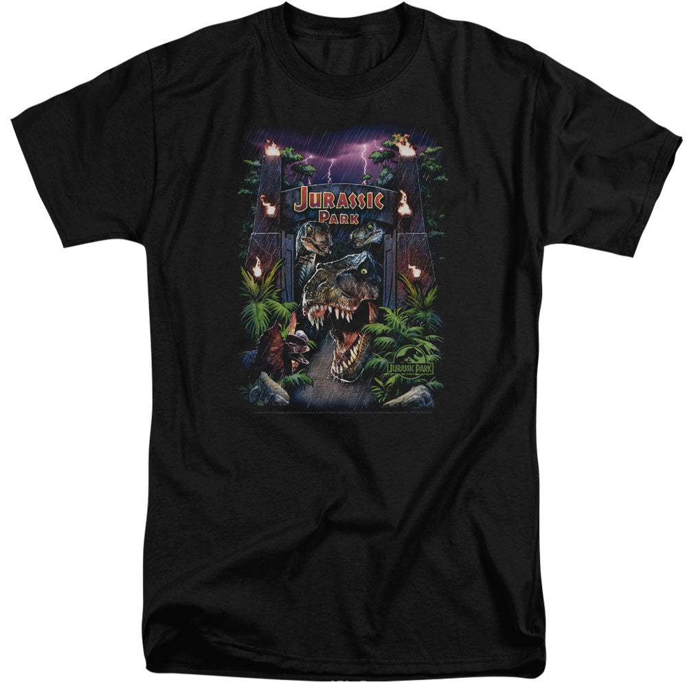 Jurassic Park Welcome To The Park Mens Tall T Shirt Black